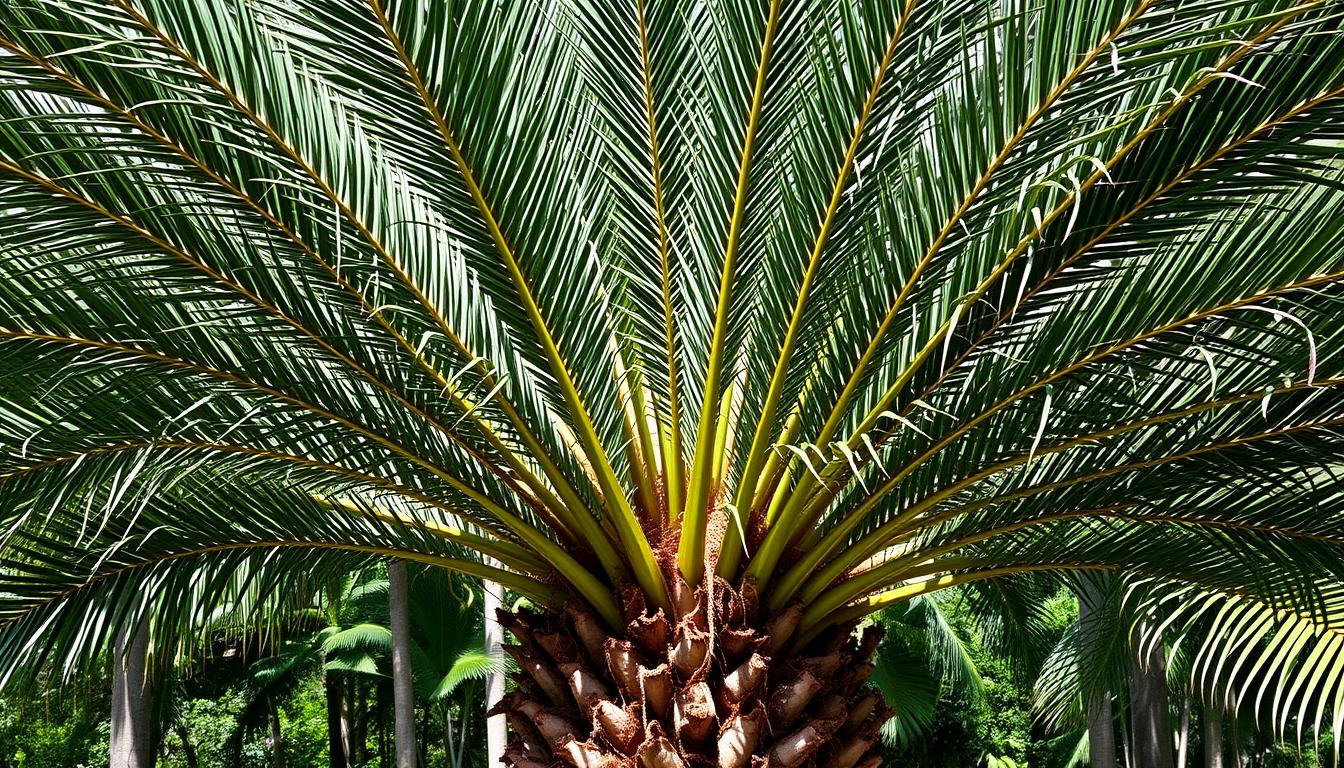 Cykasa (Cycas revoluta) w naturalnym środowisku z charakterystycznym pióropuszem zielonych liści