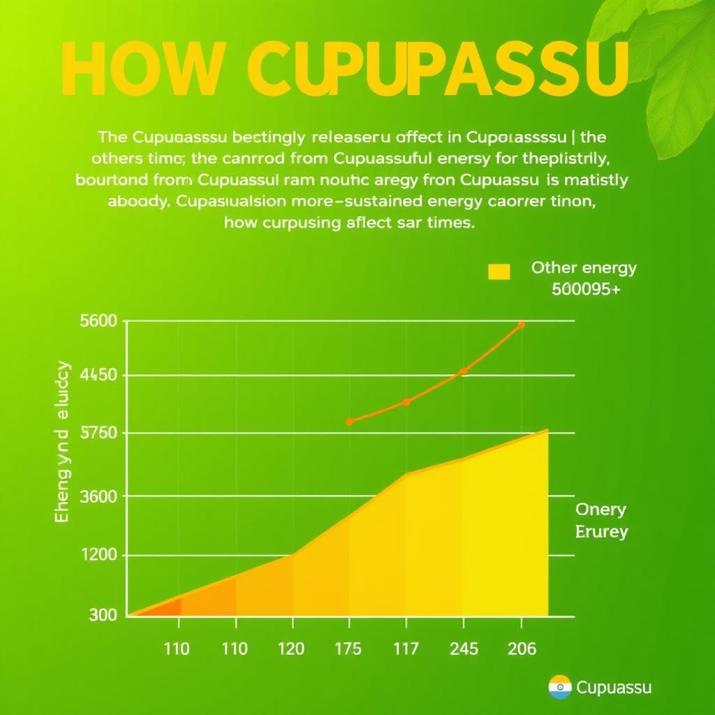 Diagram pokazujący wpływ Cupuassu na poziom energii Diagram pokazujący wpływ Cupuassu na poziom energii