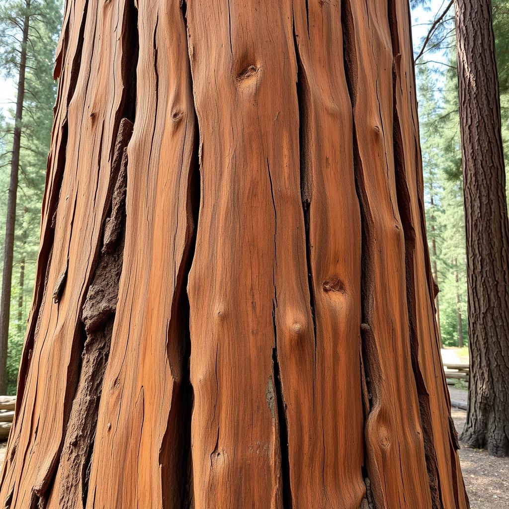 Drzewo ognia - sekwoja z widocznymi śladami pożarów na korze