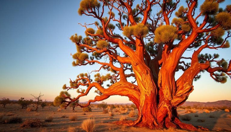 Eukaliptus - przykład drzewa ognia z charakterystyczną łuszczącą się korą