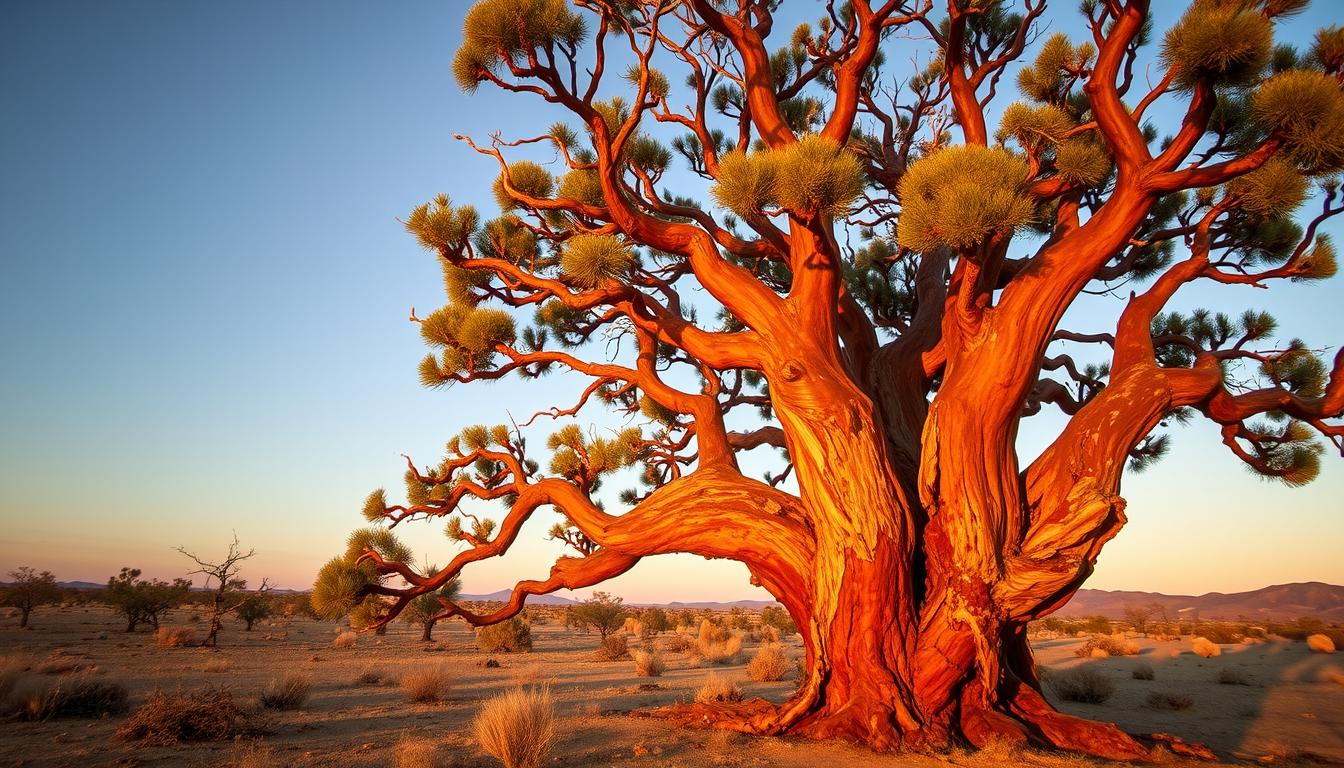 Eukaliptus - przykład drzewa ognia z charakterystyczną łuszczącą się korą