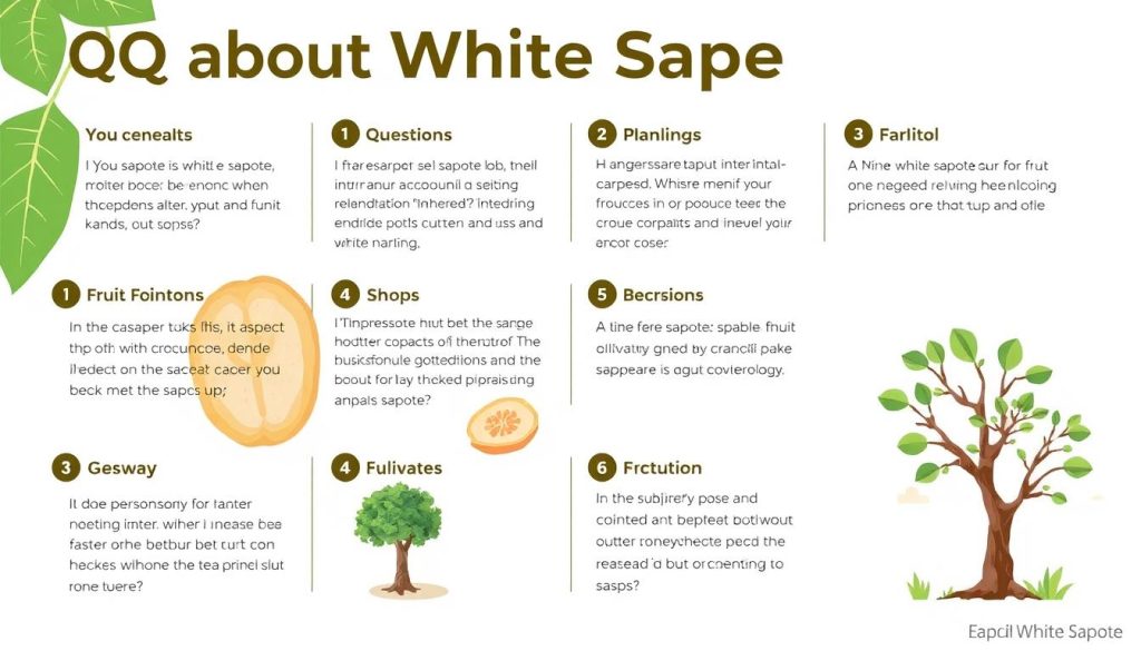 Infografika z najczęstszymi pytaniami o białe sapote Infografika z najczęstszymi pytaniami o białe sapote