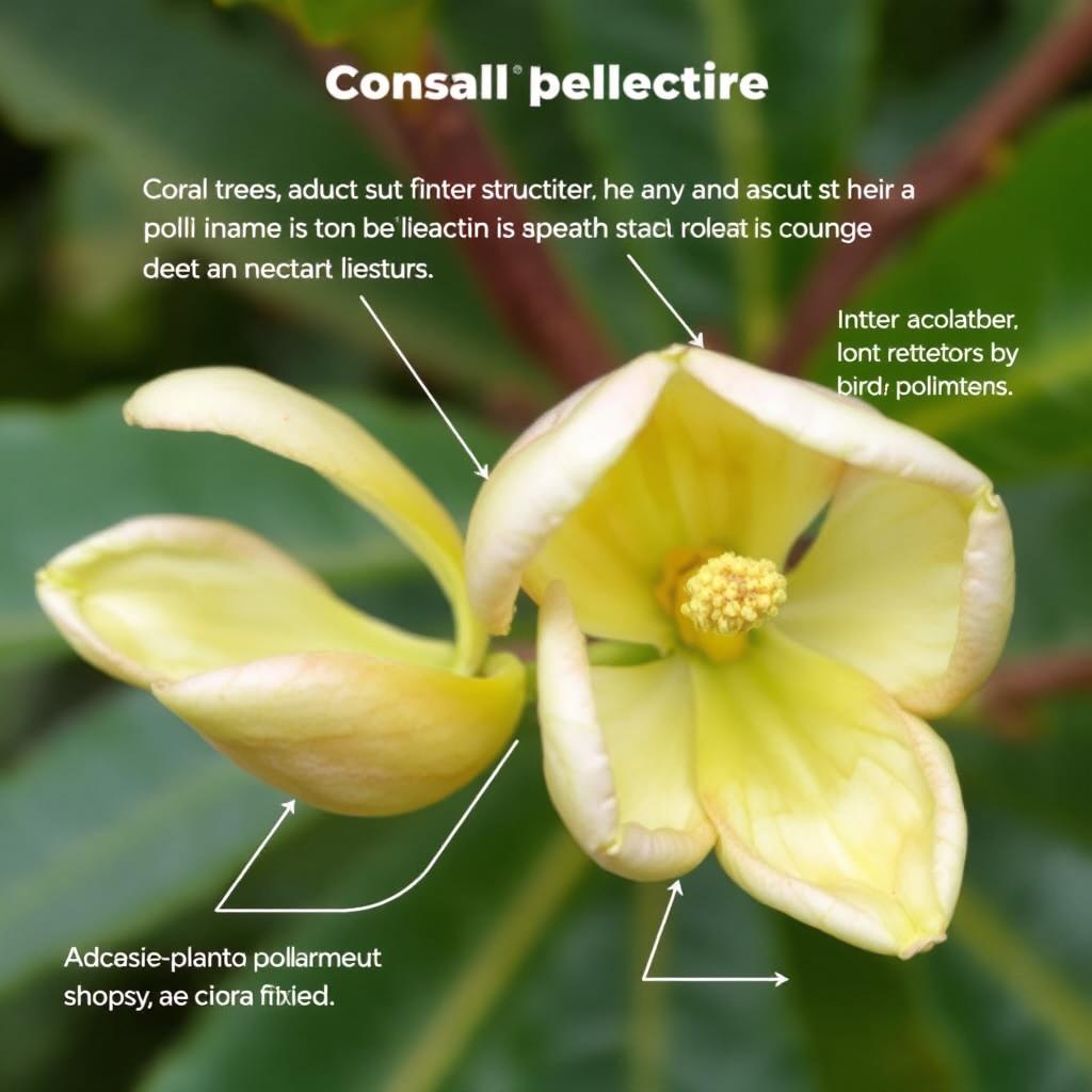 Kwiaty drzewa koralowego przystosowane do zapylania przez ptaki