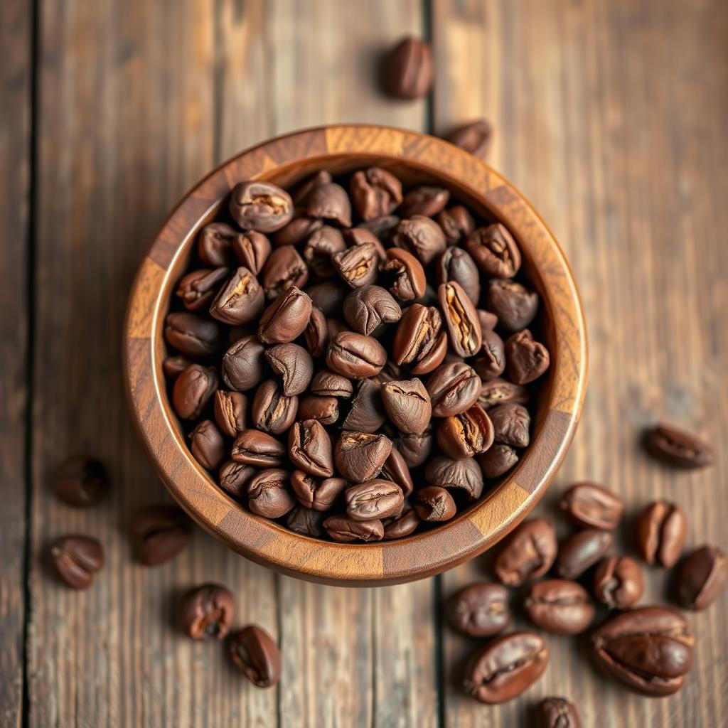 Nibsy kakaowe w drewnianej misce