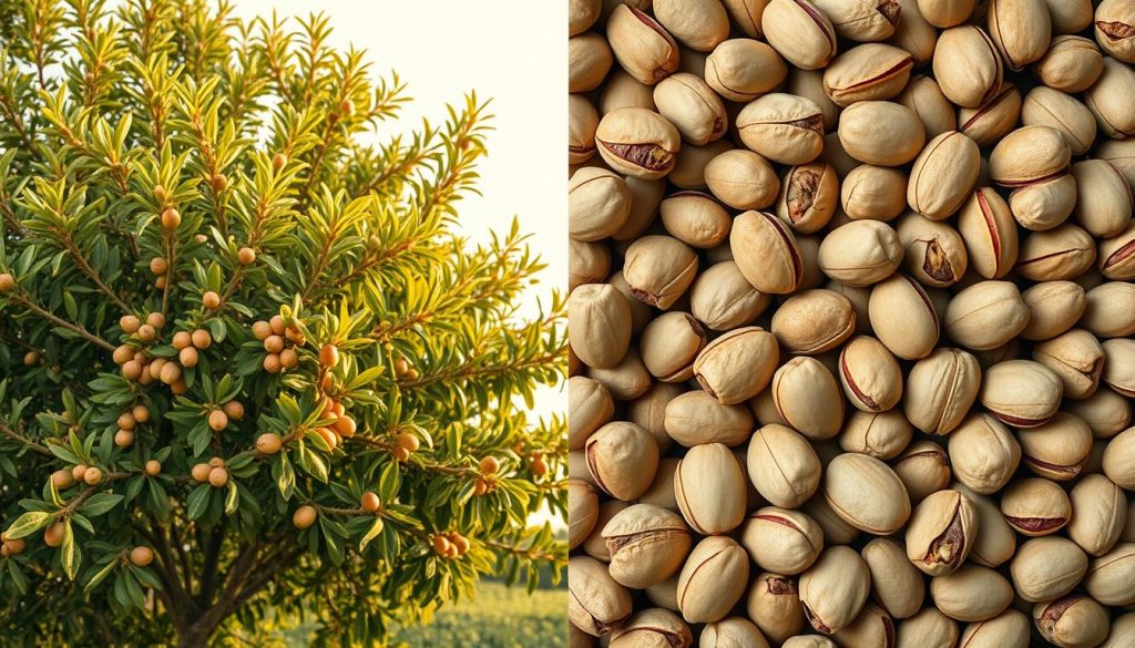 Pistacja właściwa (Pistacia vera) - owoce i drzewo