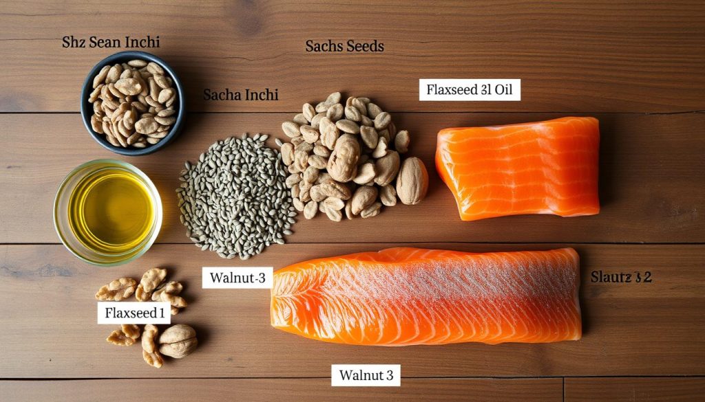 Porównanie różnych źródeł omega-3: Sacha Inchi, siemię lniane, orzechy włoskie i łosoś Porównanie różnych źródeł omega-3: Sacha Inchi, siemię lniane, orzechy włoskie i łosoś