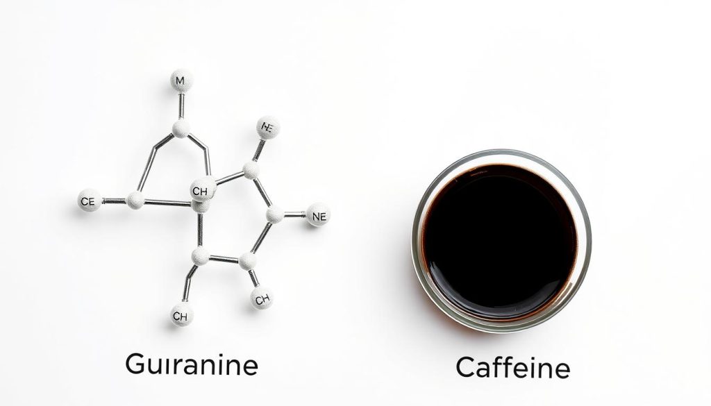 Porównanie struktury chemicznej guaraniny i kofeiny Porównanie struktury chemicznej guaraniny i kofeiny