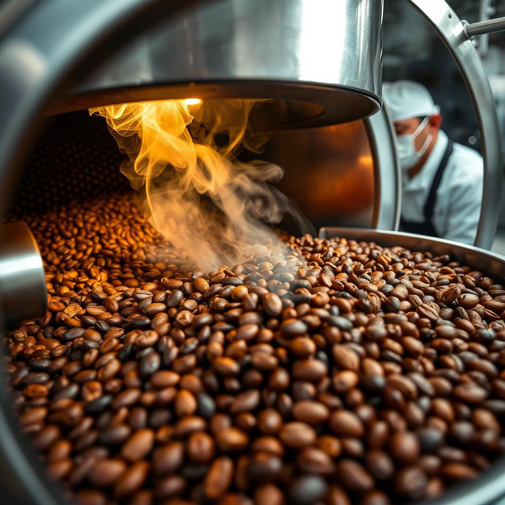 Proces prażenia ziaren kakaowca