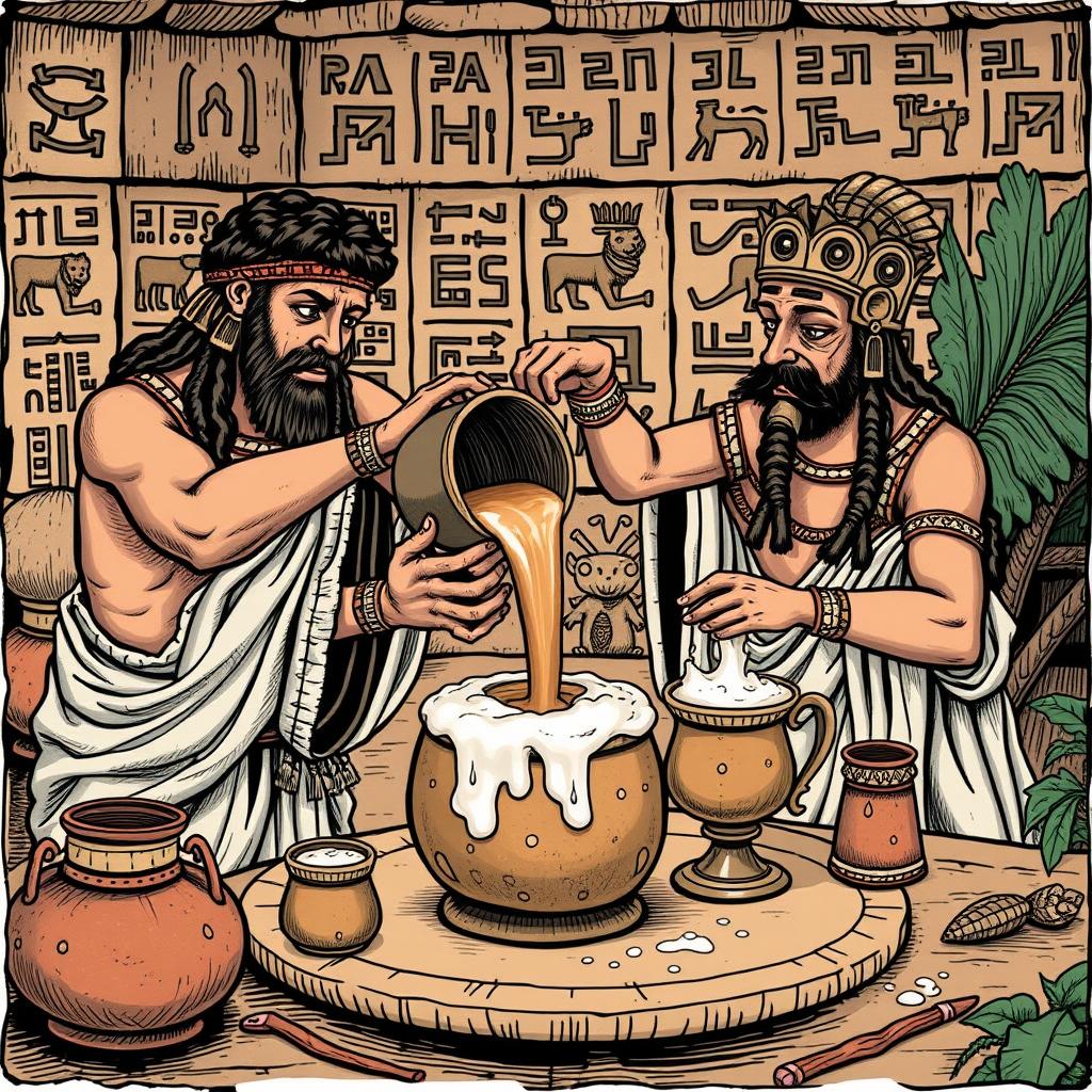 Rekonstrukcja ceremonialnego przygotowania napoju z kakao przez Majów