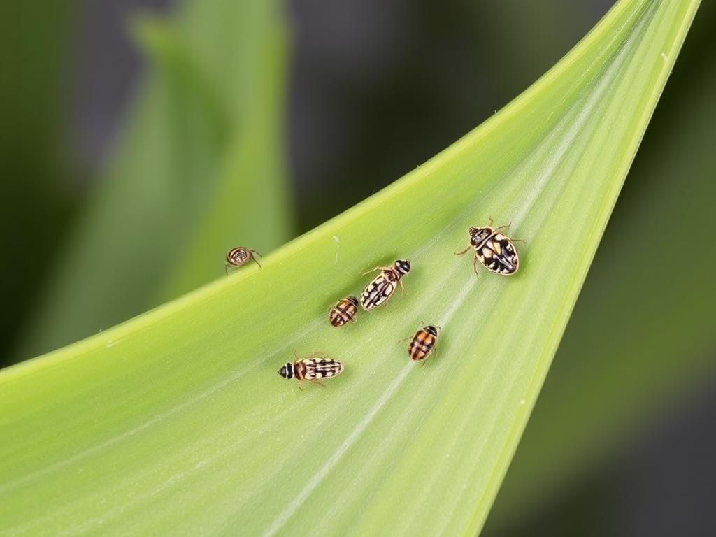 Szkodniki na liściach palmy butelkowej