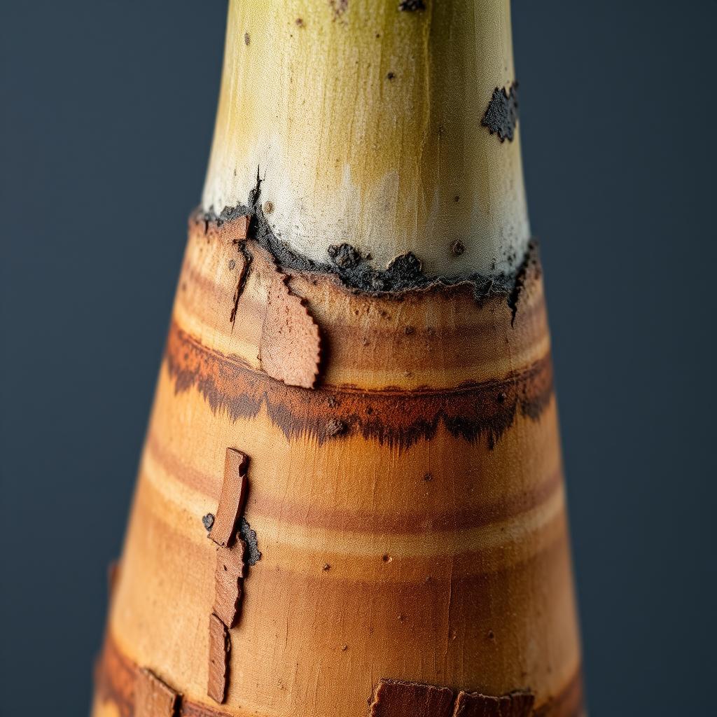 Zbliżenie na charakterystyczną zgrubiałą podstawę pnia palmy butelkowej