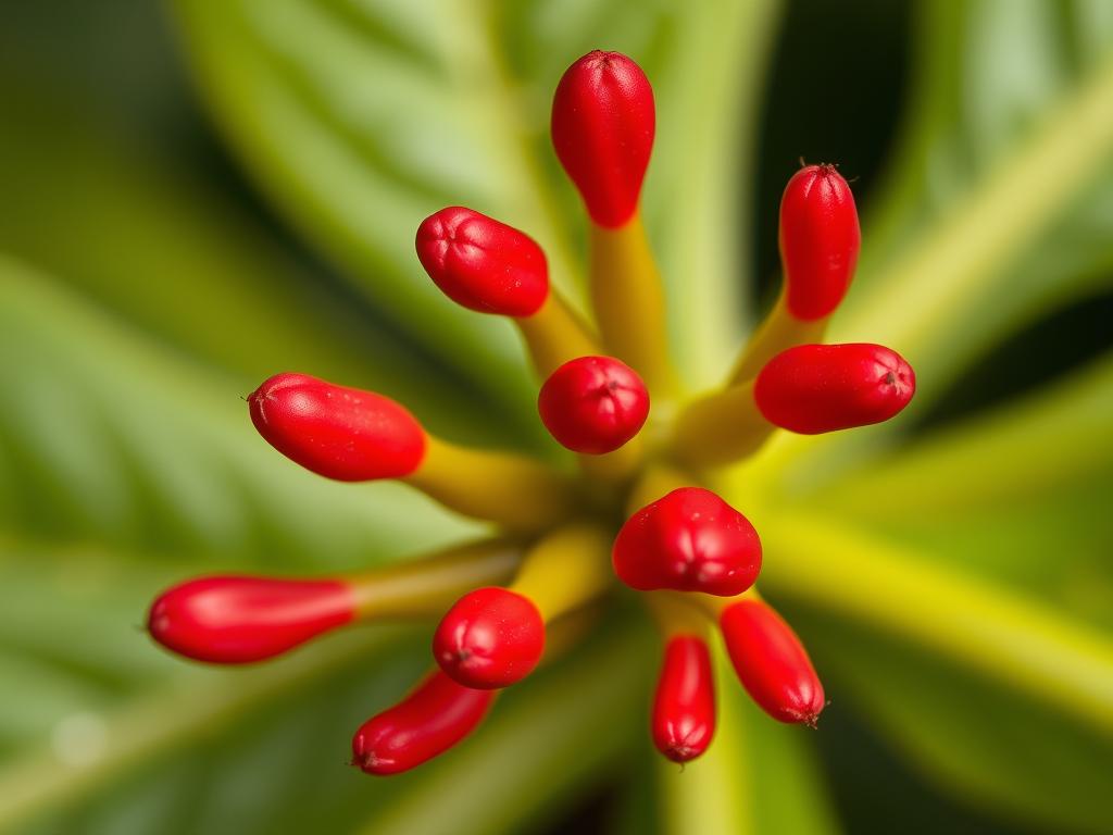 Zbliżenie na kwiaty drzewa koralowego Erythrina caffra